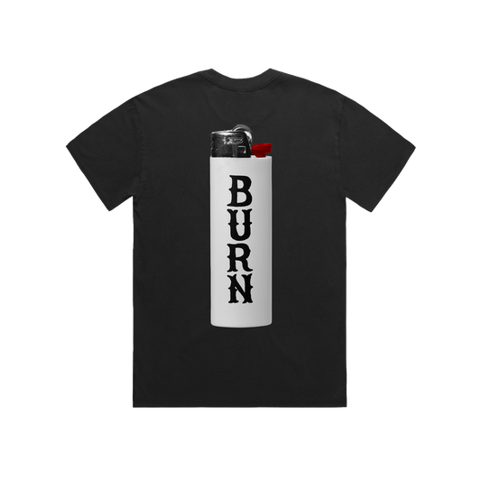 burn - white lighter tee